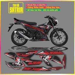 Tem Rời Xe raider satria FI Tem Chế Satria Raider Mẫu Kingdrag Đỏ đen Đủ màu 1