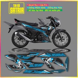 Tem Rời Xe raider satria FI Tem Chế Satria Raider Mẫu Kingdrag Đỏ đen Đủ màu 2