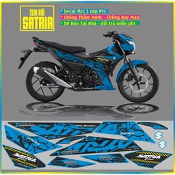 Tem Rời Xe raider satria FI Tem Chế Satria Raider Mẫu Zin Đỏ đen Đủ màu Decal 3Lớp 4