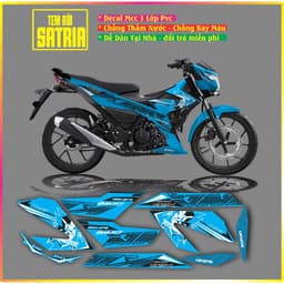 Tem Rời Xe raider satria FI Tem Chế Satria Raider Mẫu Zin Đỏ đen Đủ màu Decal 3Lớp 2