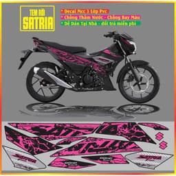 Tem Rời Xe raider satria FI Tem Chế Satria Raider Mẫu Zin Đỏ đen Đủ màu Decal 3Lớp 8