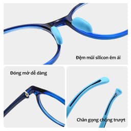 Gọng kính cận TRẺ EM nam nữ NARO EYEWEAR  dáng nhựa dẻo siêu bền, siêu nhẹ khó gãy cho bé từ 3-11 tuổi 5