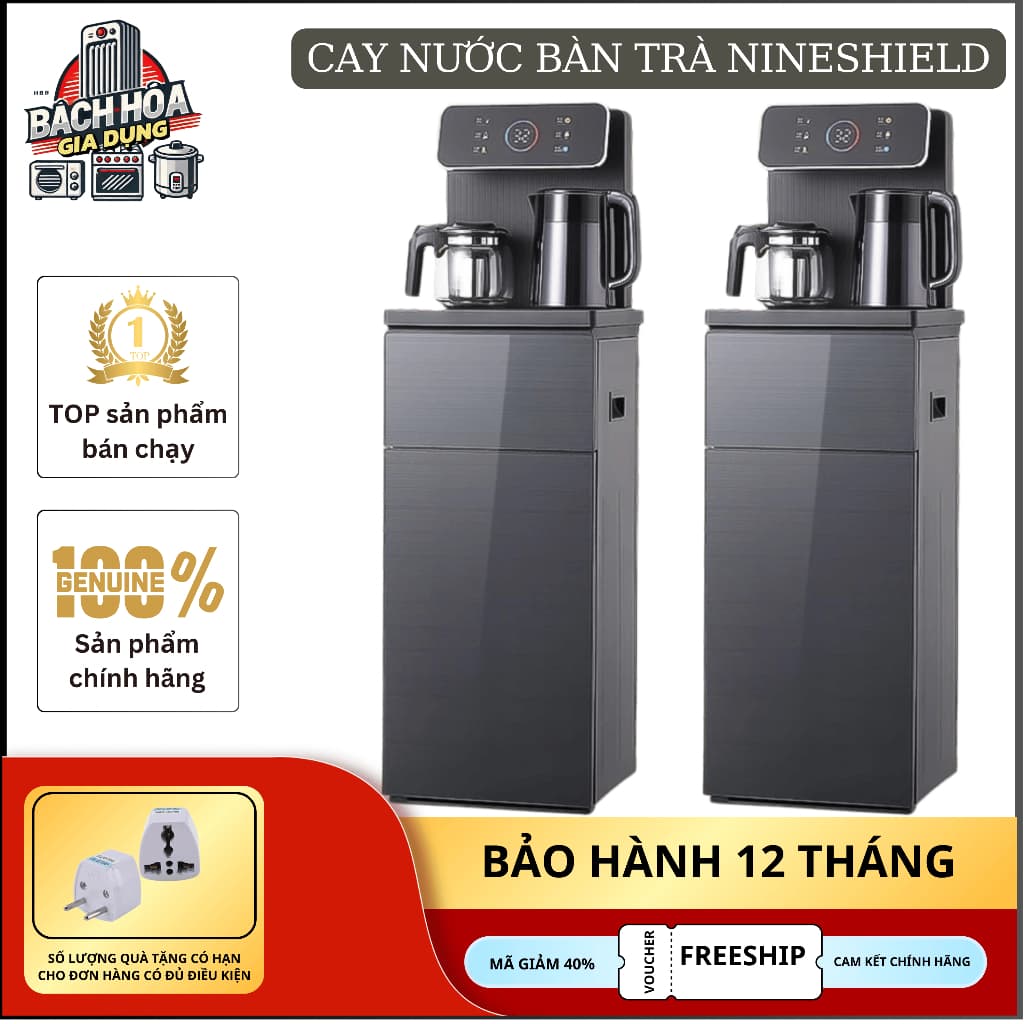 Cây Nước Nóng Lạnh Thông Minh Kết Hợp Bàn Pha Trà, Coffe Nineshield KB-CC90- Bảo Hành 12 Tháng