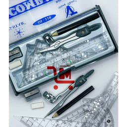 Lẽ 1 Bộ Compass Gồm 7 Món GSTAR U-118 Sử Dụng Chì Chuốt Màu Bạc /Compass Học Sinh Kèm Bộ Thước Đủ Loại, Chất Lượng Tốt 3