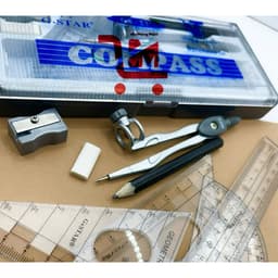 Lẽ 1 Bộ Compass Gồm 7 Món GSTAR U-118 Sử Dụng Chì Chuốt Màu Bạc /Compass Học Sinh Kèm Bộ Thước Đủ Loại, Chất Lượng Tốt 6