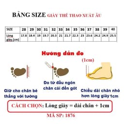 Giày Thể Thao Cao Cấp Cho Bé Chống Trượt Thoáng Khí cho Bé Gái.1876 8