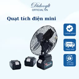 Quạt Mini Tích Điện DIDOOGLT Quạt Để Bàn Lượng Lớn 10 Cell Làm Mát Cực Nhanh Sử Dụng Liên Tục Nhiều Giờ 8