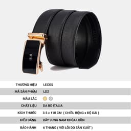 [4-25/9 TẶNG QUÀ TRUNG THU 599K] Thắt Lưng Nam LECOS LD2 Da Bò Thật Bền Bỉ Tăng Nét Nam Tính Chỉn Chu 4