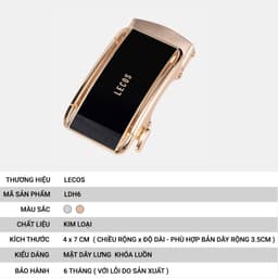 Mặt Thắt Lưng Nam Rời LECOS LDH6 Kim Loại Đúc Nguyên Khối Phong Cách Lịch Lãm 3