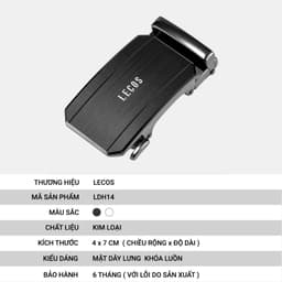 Mặt Thắt Lưng Nam Rời LECOS LDH14 Dây Lưng Nam Hợp Kim Chống Gỉ Sang Trọng cho Bản 3.5cm 3