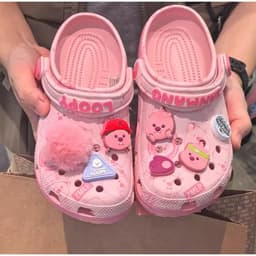 Dép sục Crocs Classic Loopy cho bé gái và nữ, Giày sục Crocs Loopy cho mẹ và bé size C7-M7( 24 - 40) kèm Jibbitz 2