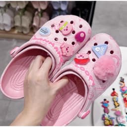 Dép sục Crocs Classic Loopy cho bé gái và nữ, Giày sục Crocs Loopy cho mẹ và bé size C7-M7( 24 - 40) kèm Jibbitz 6