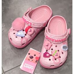 Dép sục Crocs Classic Loopy cho bé gái và nữ, Giày sục Crocs Loopy cho mẹ và bé size C7-M7( 24 - 40) kèm Jibbitz 7