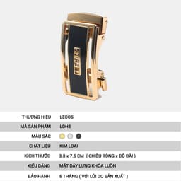 Mặt Thắt Lưng Nam Rời LECOS LDH8 Hợp Kim Chống Gỉ Phong Cách Lịch Lãm Bản 3.5cm 3