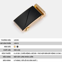 Mặt Thắt Lưng Nam Rời LECOS LDH13 Kim Loại Đúc Nguyên Khối Phong Cách Lịch Lãm 3