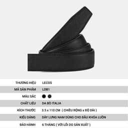 Dây Lưng Da Bò Không Đầu LECOS LDB1 Da Bò Thật Nguyên Tấm Bản 3.5cm Bền Đẹp 3