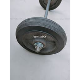 [KKTHN] Bộ 2 Bánh Xe Đẩy Gang Chịu Tải 400kg Đường Kính 20Cm Kèm Trục Phi 18 2