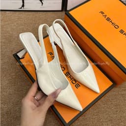 Cao gót 5p mũi nhọn da bóng nhẹ mềm đi êm chân chắc chắn ( TT17 ) 2