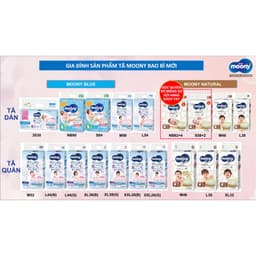 Bỉm dán, Bỉm quần Moony xanh cho bé, nhập khẩu chính hãng của Unicharm 8