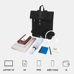 [4-25/9 TẶNG QUÀ TRUNG THU 599K] Balo Vải Oxford LECOS LBH1 Vải Oxford Chống Nước Phom Vuông Gọn đi Công Tác 8