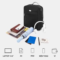[4-25/9 TẶNG QUÀ TRUNG THU 599K] Balo Du Lịch Nam LECOS LBH2 Vải Oxford Chống Nước Khóa Kim Loại Bền Chống Xước 8