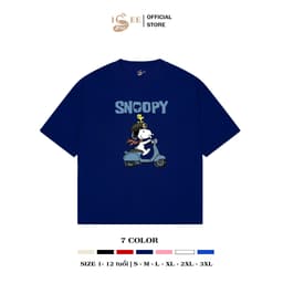 (Có áo người lớn) áo thun snoopy, áo phông hoạt hình snoopy, áo thun cho bé trai, bé gái mềm mịn, thấm hút tốt ISEE IS56 4