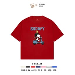 (Có áo người lớn) áo thun snoopy, áo phông hoạt hình snoopy, áo thun cho bé trai, bé gái mềm mịn, thấm hút tốt ISEE IS56 3