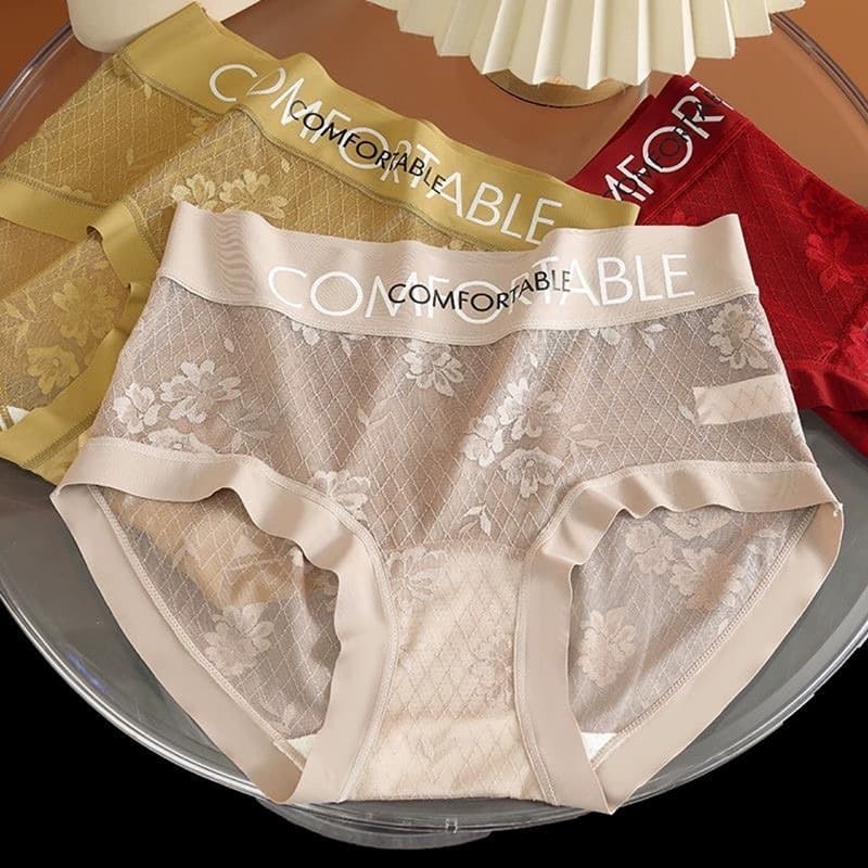 Set 5 Quần lót ren liền mạch cho nữ Quần lót trong suốt gợi cảm Quần lót kháng khuẩn 6515 LILIRIA