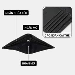 Ví Da Nam LECOS LV7 Da Thật Nhiều Ngăn Thẻ Nhỏ Gọn Bỏ Túi 7