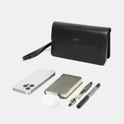 Túi Clutch Nam LECOS LC11 Da Cao Cấp Phom Cứng Cáp May Tay Tỉ Mỉ 8