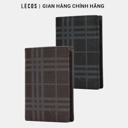 Ví Nam Đứng LECOS LV5 Da Bò Thật Nhiều Ngăn Thẻ Nhỏ Gọn Bỏ Túi 1