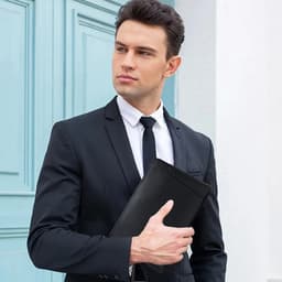 Ví Cầm Tay Nam LECOS LC12 Ví Clutch Nam Cầm Tay Da Bò Thật 2 Ngăn Khóa Kéo Đựng Điện Thoại 3