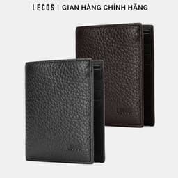 [4-25/9 TẶNG QUÀ TRUNG THU 599K] Ví Nam Đứng LECOS LV9 Da Bò Thật Nhiều Ngăn Thẻ Nhỏ Gọn Bỏ Túi 2
