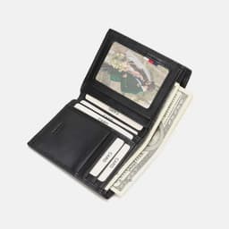 [4-25/9 TẶNG QUÀ TRUNG THU 599K] Ví Nam Đứng LECOS LV9 Da Bò Thật Nhiều Ngăn Thẻ Nhỏ Gọn Bỏ Túi 8
