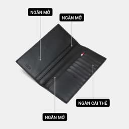 Ví Nam Đứng LECOS LV8 Dáng Đứng Da Thật May Kép Bền Bỉ Chống Gãy Nếp 6