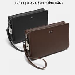 Túi Clutch Nam LECOS LC14 Da Cao Cấp Quai Đeo Cổ Tay Tiện Lợi Dự Tiệc 1