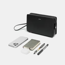 Túi Clutch Nam LECOS LC14 Da Cao Cấp Quai Đeo Cổ Tay Tiện Lợi Dự Tiệc 8