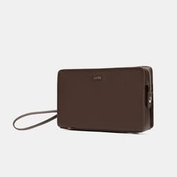 Túi Clutch Nam LECOS LC14 Da Cao Cấp Quai Đeo Cổ Tay Tiện Lợi Dự Tiệc 3