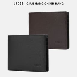 [4-25/9 TẶNG QUÀ TRUNG THU 599K] Ví Da Nam LECOS LV3 Da Thật Nhiều Ngăn Thẻ Nhỏ Gọn Bỏ Túi 2