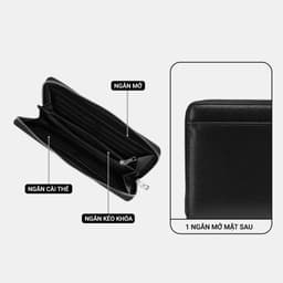 Ví Cầm Tay Nam LECOS LC3 Ví Clutch Kẹp Nách Nam Da Cao Cấp Chống Xước Chống Thấm Nước Nhẹ 7