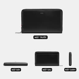 Ví Cầm Tay Nam LECOS LC3 Ví Clutch Kẹp Nách Nam Da Cao Cấp Chống Xước Chống Thấm Nước Nhẹ 6