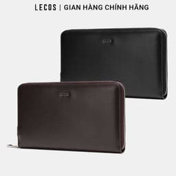 Ví Cầm Tay Nam LECOS LC3 Ví Clutch Kẹp Nách Nam Da Cao Cấp Chống Xước Chống Thấm Nước Nhẹ 1