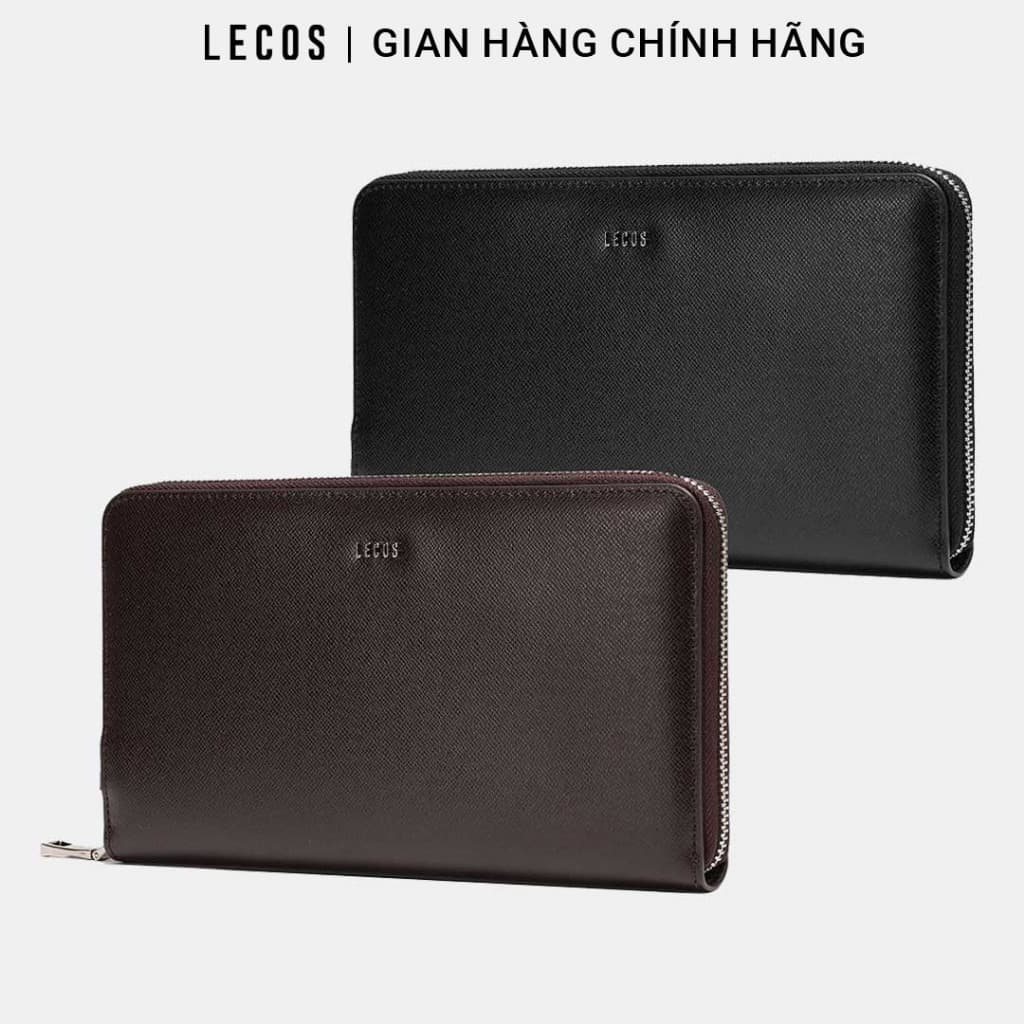 Ví Cầm Tay Nam LECOS LC3 Ví Clutch Kẹp Nách Nam Da Cao Cấp Chống Xước Chống Thấm Nước Nhẹ