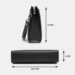 Túi clutch nam LECOS LC4 da bò thật cao cấp cầm tay đựng điện thoại ví tiền thời trang 5