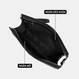 Túi clutch nam LECOS LC4 da bò thật cao cấp cầm tay đựng điện thoại ví tiền thời trang 7