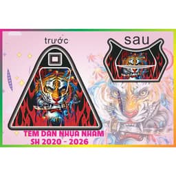 tem dán nhựa nhám xe SH 2020 - 2025  ngộ nghĩnh hót. Nhãn Dán Decal 3 lớp nhám cao cấp, bám dính tốt 2
