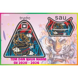 tem dán nhựa nhám xe SH 2020 - 2025  ngộ nghĩnh hót. Nhãn Dán Decal 3 lớp nhám cao cấp, bám dính tốt 3