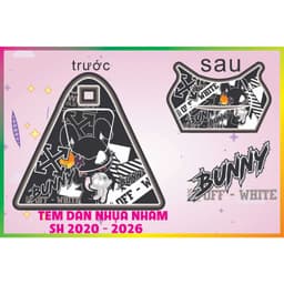 tem dán nhựa nhám xe SH 2020 - 2025  ngộ nghĩnh hót. Nhãn Dán Decal 3 lớp nhám cao cấp, bám dính tốt 1