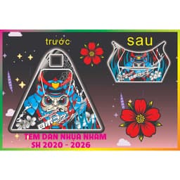tem dán nhựa nhám xe SH 2020 - 2025  ngộ nghĩnh hót. Nhãn Dán Decal 3 lớp nhám cao cấp, bám dính tốt 5