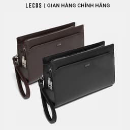 [4-25/9 TẶNG QUÀ TRUNG THU 599K] Ví Cầm Tay Nam LECOS LC5 Da Thật Da Bò Thật Nhiều Ngăn Để Tiền Thẻ Lịch Lãm 2